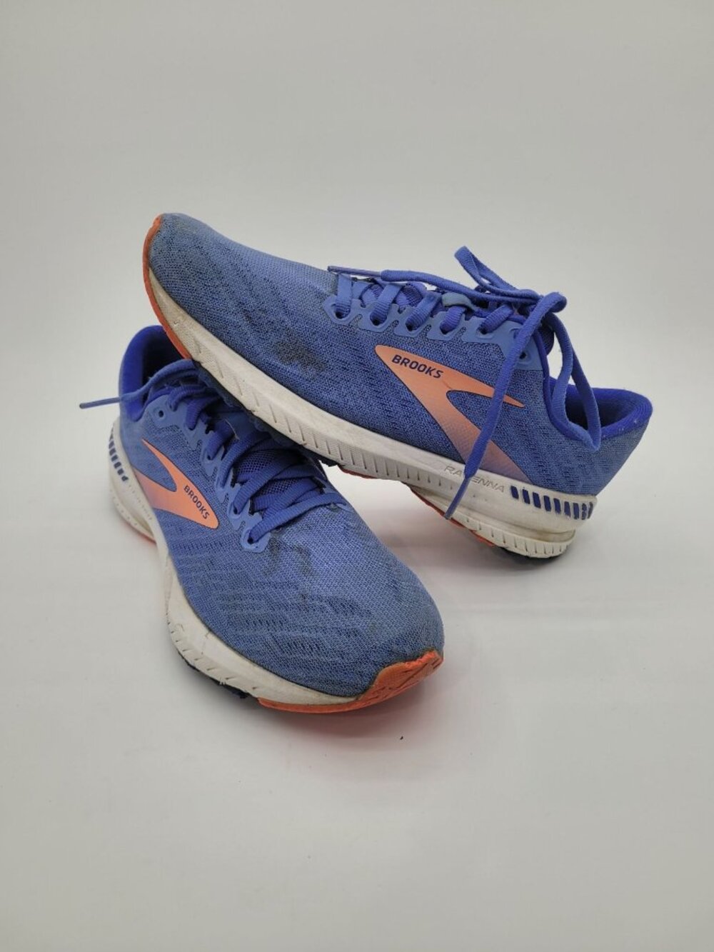 Brooks Running Shoes Sneakers Ravenna 11 Blue Orange Coral Women's Size 6.5